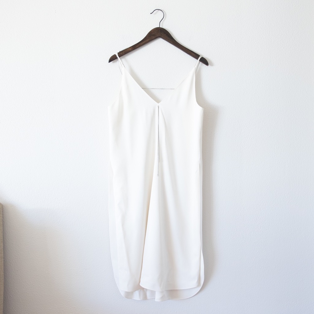 T by Alexander Wang Chain Stretch Crepe Slipdress - Picture 6 of 9